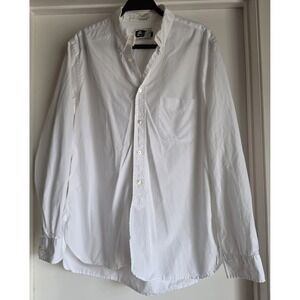 Engineered Garments White Long Sleeve Shirt Size L Collared Casual Workwear